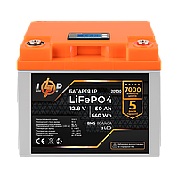 Аккумулятор LP LiFePO4 LCD 12V (12,8V) - 50 Ah (640Wh) (BMS 80A/40А) пластик Кешбек до 5%