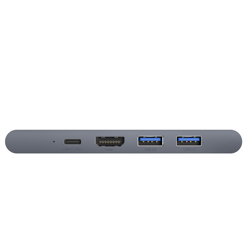 USB Hub Baseus Thunderbolt C Pro Dual Type-C to USB3.0*2+HDMI+RJ45+Type-C PD+ microSD+ SD(CAHUB-L0G) USB Hub - фото 4 - id-p2057298284
