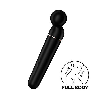 Вібромасажер Satisfyer Planet Wand-er Black/Rosegold, дуже потужний, бездротовий