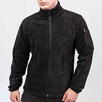 Чоловіча флісова кофта Flas на блискавці (Чорний) XL