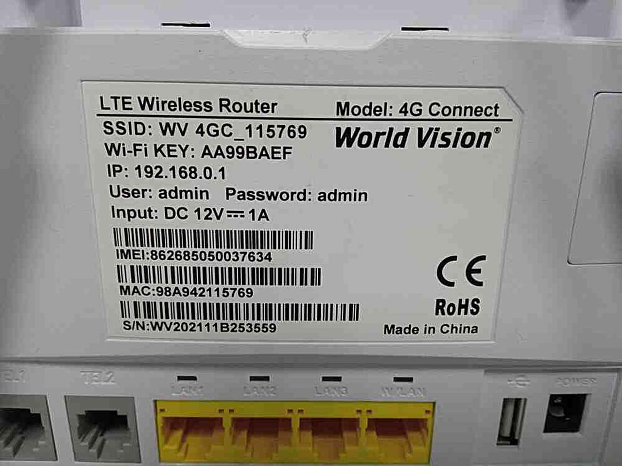 Мережеве обладнання Wi-Fi та Bluetooth Б/У World Vision 4G CONNECT
