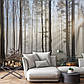 3D Флізелінові фотошпалери фото 368 x 254 см Природа - Туман крізь світлий ліс (13136V8) Найкраща якість, фото 8