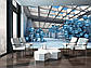 Сучасні флізелінові 3 д фото шпалери 416х254 см Велика кімната із синіми кулями (10134VEXXXL) Найкраща якість, фото 6