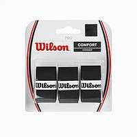 Обмотка Wilson pro overgrip sensation black 3pack WRZ4010