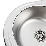 Кухонна мийка Рlatinum ДЕКОР 6745 з нержавіючої сталі 0,8 мм, 67x45 см, Асиметрична (000007030), фото 3
