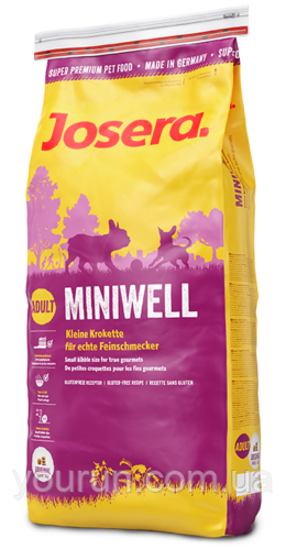 Josera (Йозера) Miniwell - Корм для взрослых собак мелких пород (утка, индейка, рис) 15 кг - фото 1 - id-p105968425