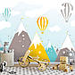 Фотошпалери для хлопчика фото 368 x 254 см Дитячі - Повітряні кулі над горами (13734P8) Найкраща якість, фото 6