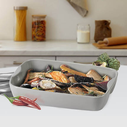 Деко прямокутне Maestro MR-21543-63 38х24,5х6,5 см сірий ID 4704431, фото 1