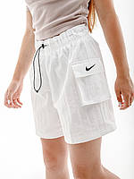 Женские Шорты Nike W NSW ESSNTL WVN HR SHORT Белый M (7dDM6247-100 M)