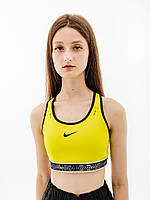 Жіночий Топ Nike W NK SWSH ON THE RUN BRA Салатовий  M (7dDV9914-308 M)