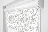 Рулонная штора Rolets Цветы 2-52721-1000 100x170 см закрытого типа Белая c