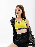 Жіночий Топ Nike W NK SWSH ON THE RUN BRA Салатовий  S (7dDV9914-308 S)