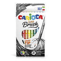 Фломастеры для рисования Carioca Brush 42937 10 цветов c