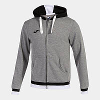 Мужская спортивная кофта Joma CONFORT II ZIP-UP HOODIE MELANGE серый,черный 2XL 101963.281 2XL