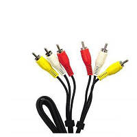 Кабель мультимедійний 3RCA to 3RCA 1.8m Atcom (10711) h