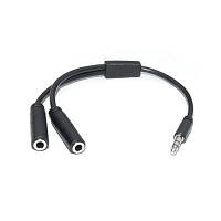 Кабель мультимедийный Jack 3.5mm male to 2xJack 3.5mm female 0.2m Pro REAL-EL (EL123500039) c