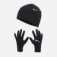 Набор: шапка, перчатки NIKE M FLEECE HAT AND GLOVE SET черный Муж S/M N.100.2578.082.SM