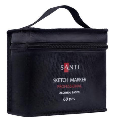 Скетч-маркери Santi 60 кол двосторонні в сумці