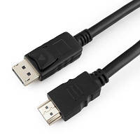 Кабель мультимедийный DisplayPort to HDMI 5.0m Cablexpert (CC-DP-HDMI-5M) h