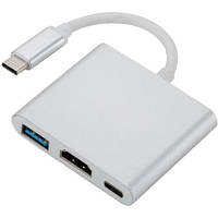 Переходник Dynamode Dynamode USB3.1 Type-C to 1хHDMI, 1хUSB 3.0, 1хUSB Type-C Fe (Multiport USB 3.1 Type-C to