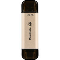 USB флеш наель Transcend 256GB JetFlash 930 Gold-Black USB 3.2/Type-C (TS256GJF930C) c