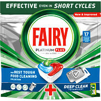 Таблетки для посудомоечных машин Fairy Platinum Plus All in One Fresh Herbal Breeze 17 шт. (8006540728772) c