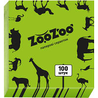 Салфетки косметические ZooZoo однослойные зеленые 24x23 см 100 шт. (4823019009330) c