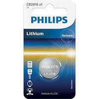 Батарейка Philips CR2016 Lithium (CR2016/01B) h