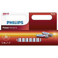 Батарейка Philips AAA Power Alkaline 1.5V LR03 * 12 (LR03P12W/10) c