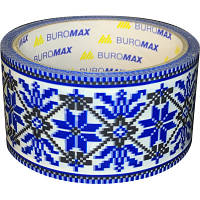 Скотч Buromax Вышиванка 48 мм х 35 м Синяя (BM.7007-68) c