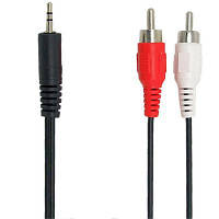 Кабель мультимедийный Jack 3.5mm папа/2RCA папа 1.8m Pro REAL-EL (EL123500042) c