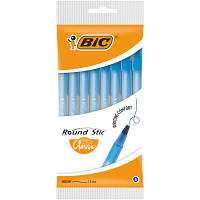 Ручка масляная Bic Round Stic, синяя, 8шт в блистере (bc928497) h