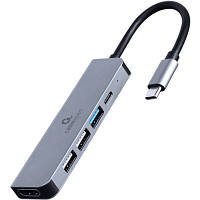 Концентратор Cablexpert USB-C 5-in-1 (hub/HDMI/PD) (A-CM-COMBO5-03) c