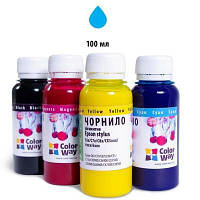 Чернила ColorWay HP №134/135 100ml Cyan (CW-HW350C01) c