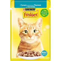 Влажный корм для кошек Purina Friskies кусочки в подливе с тунцем 85 г (7613036962315) c
