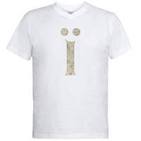 Мужская футболка с V-образным вырезом Украинская буква Ї