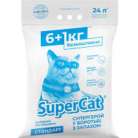 Наполнитель для туалета Super Cat Стандарт Деревянный впитывающий 6+1 кг (12 л) (5995) h