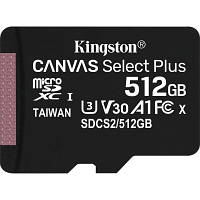Карта памяти Kingston 512GB microSDXC class 10 UHS-I U3 V30 A1 Canvas Select Plus (SDCS2/512GBSP) h