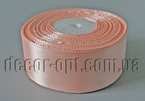 Стрічка атласна світло-персикова 4,00 см 36ярд 07
