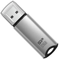 USB флеш наель Silicon Power USB 128G SILICON POWER usb3.2 Marvel M02 Aluminum Silver (SP128GBUF3M02V1S) c
