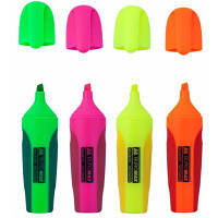 Набор маркеров Buromax highlighter pen, NEON, chisel tip, SET 4 colors (BM.8904-84) h