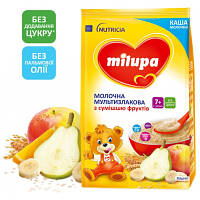Детская каша Milupa Молочная Мультизлаковая со смесью фруктов 210 г (5900852930010) c