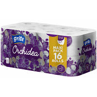 Туалетная бумага Grite Orchidea 3 слоя 16 рулонов (4770023348200) c