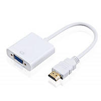 Переходник HDMI M to VGA F (с кабелями аудио и питания от USB) ST-Lab (U-990 white) c