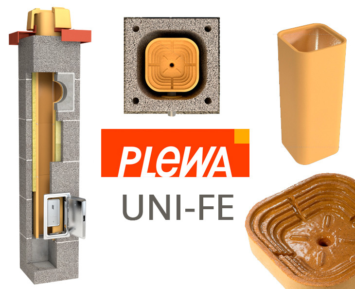 Керамічний димохід PLEWA UNI FE 14/14 см