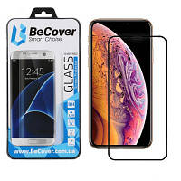 Стекло защитное BeCover Apple iPhone X/XS Black (702622) c