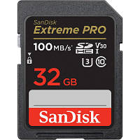 Карта памяти SanDisk 32GB SD class 10 UHS-I U3 V30 Extreme PRO (SDSDXXO-032G-GN4IN) c