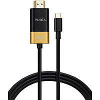 Кабель мультимедійний USB-C to HDMI 1.5m v2.1 8K60Hz Gold plated Vinga (VCPVCCH2115) h