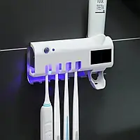 Диспенсер для зубной пасты и щеток авто Toothbrush sterilizer W-31 уф стерилизатор для зубных щеток h