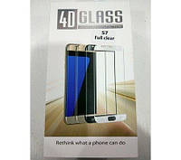 Панель передняя 4D GLASS S7 edge Full clear white black gold blue Защитное стекло для samsung самсунг l